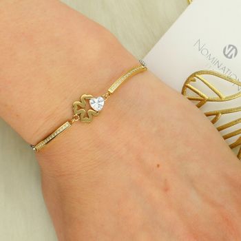 Bransoletka Nomination Italy Koniczynka Złota – Milleluci Refined  028021006 (2).jpg